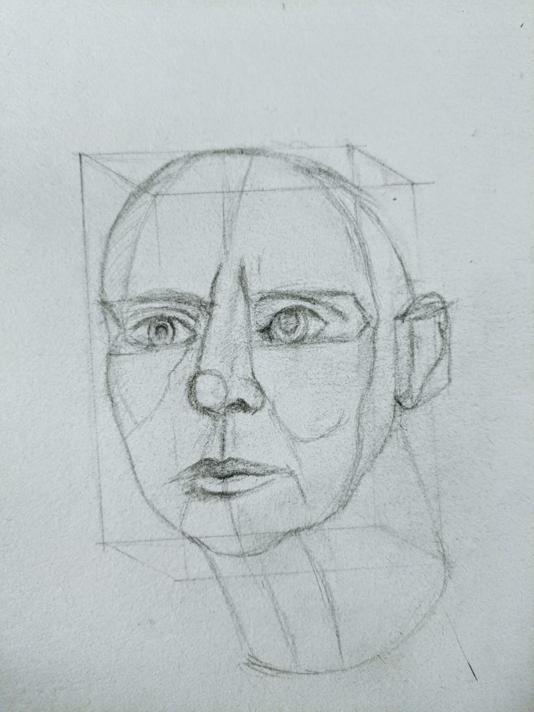 man head construction drawing